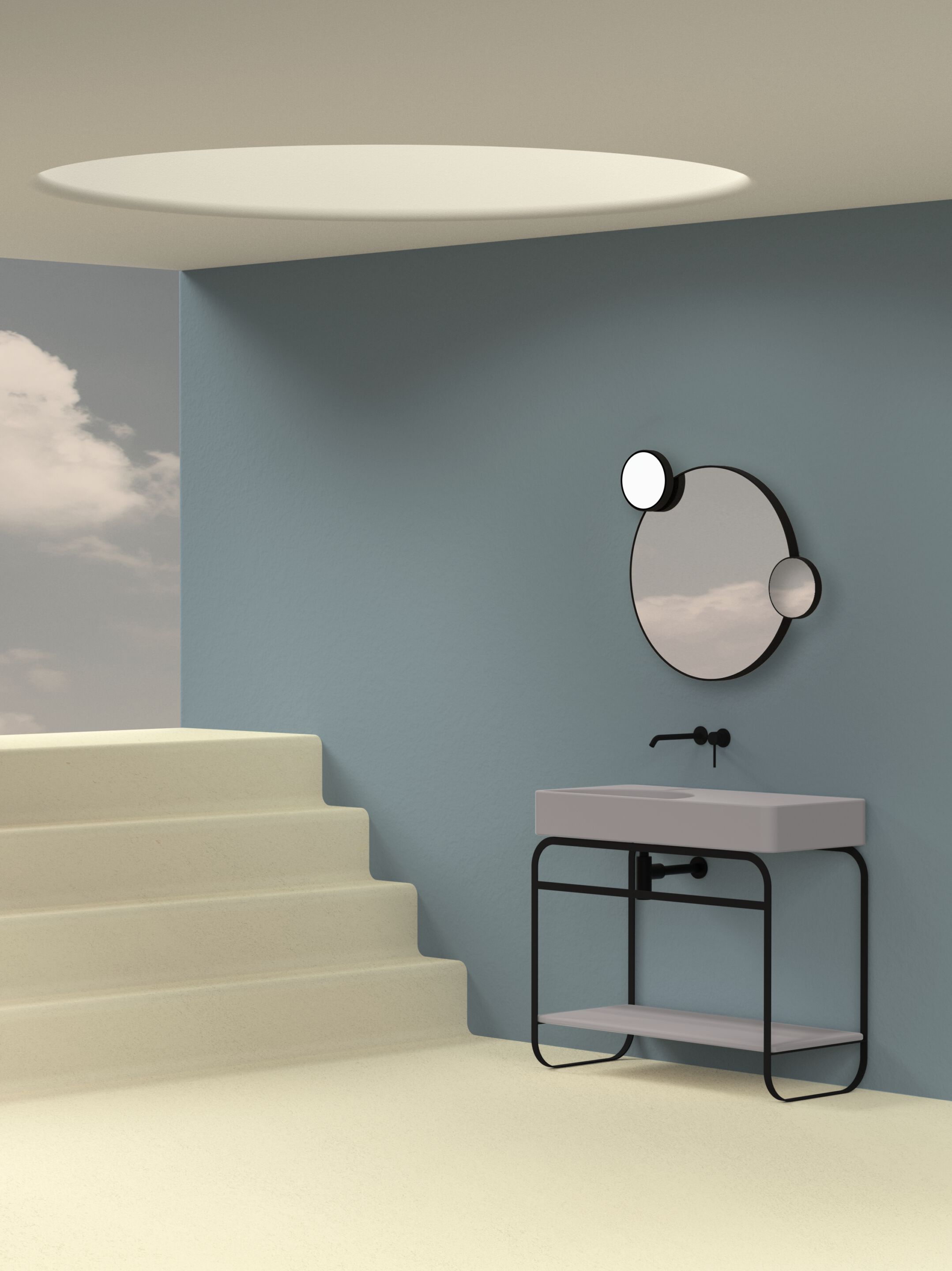 Керамическая раковина с одной столешницей Alice Ceramica Lunaris ARCH-00089088 - Вид №6