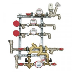 VT.NM.GFR.06.MB.0 Квартирная станция для систем отопления и водоснабжения с рециркуляцией ГВС Valtec 1,5/0,6 м куб./ч, M-BUS