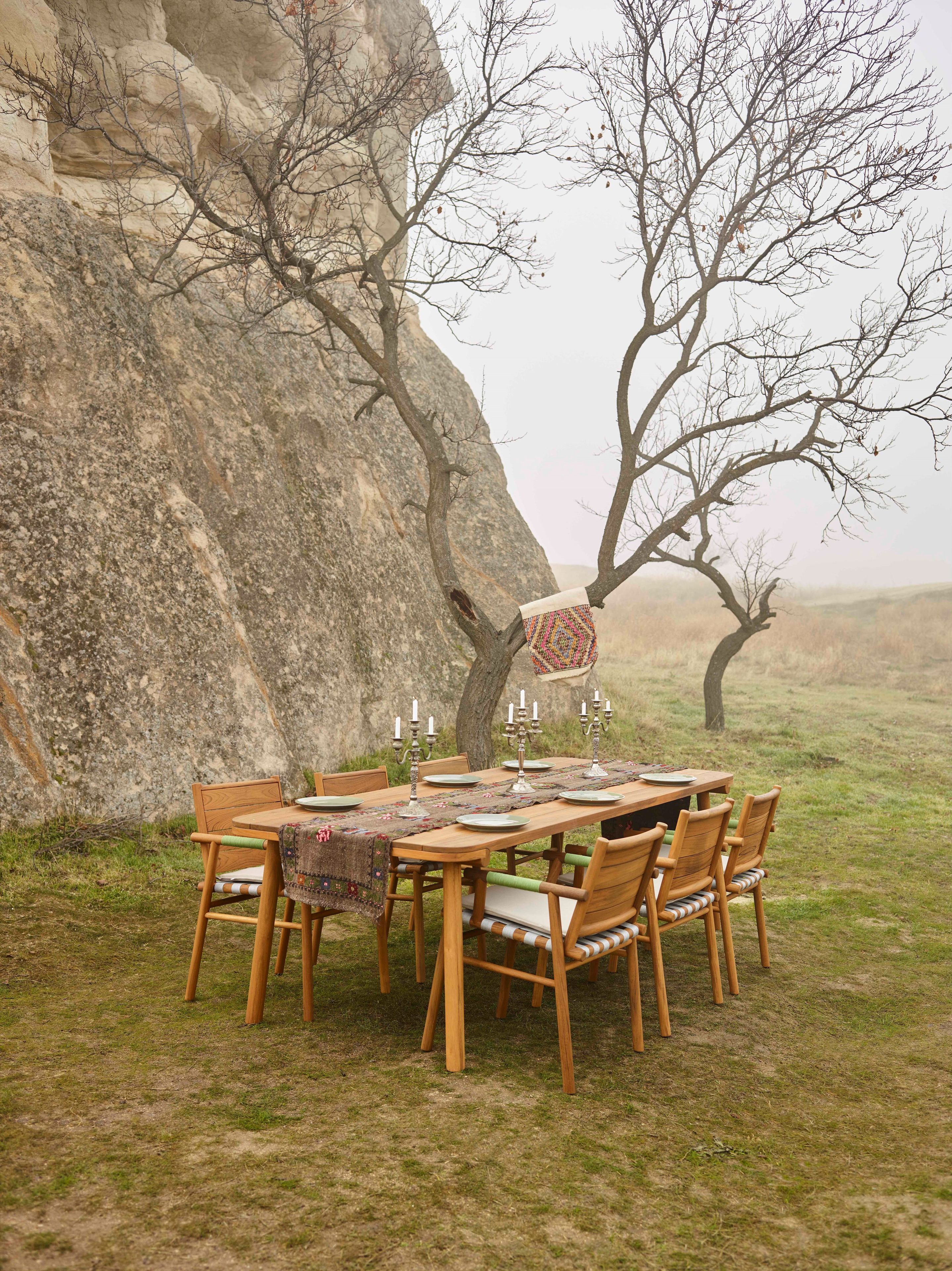 Стул для сада из тикового дерева с подлокотниками YAAZ Uz ARCH-00131019 - Вид №10