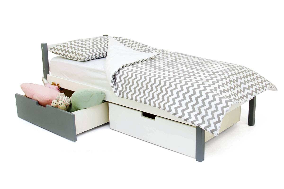 Детская кровать Svogen classic графит, белая БЕЛЬМАРКО  326810 Белый;серый Santreyd  - Вид №3