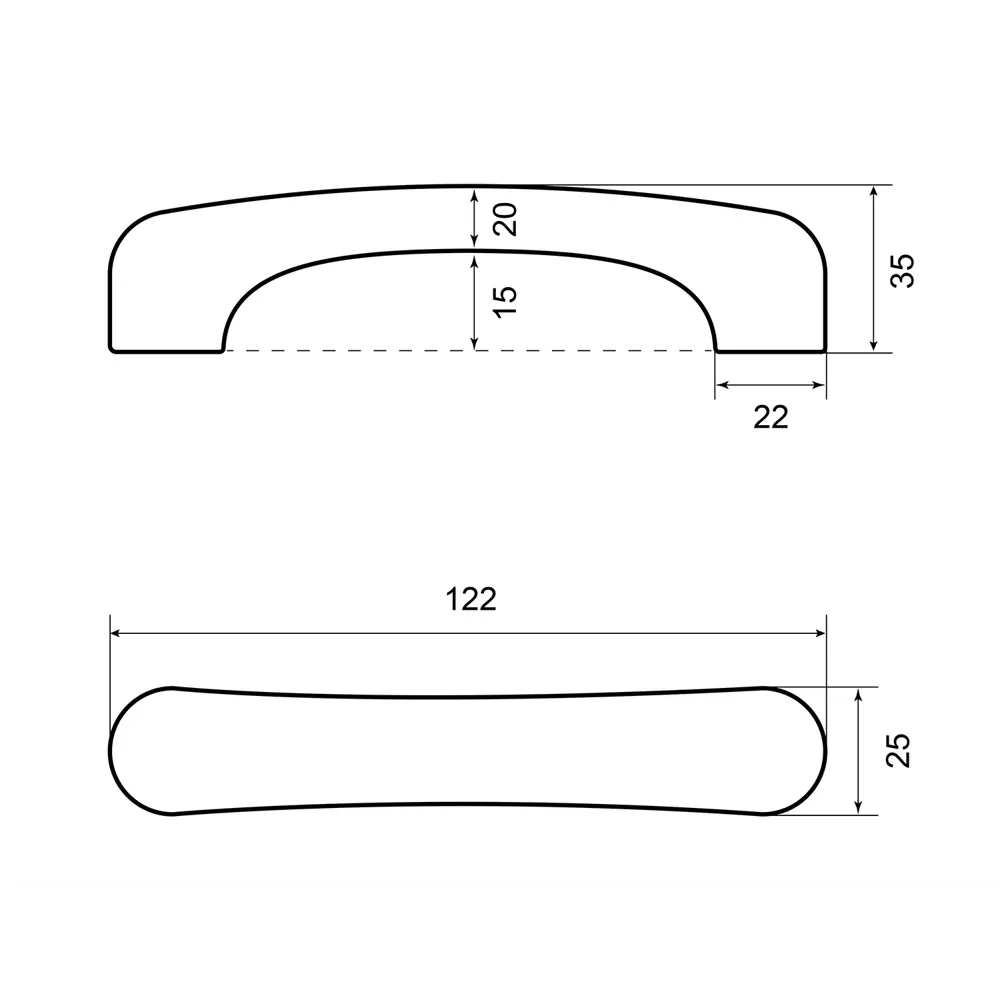 86899286 Ручка-скоба мебельная Porcellana ЦАМ 96 мм цвет голубой STLM-1006855 PALLADIUM  - Вид №3