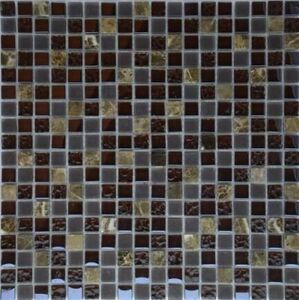 G015 Dark Chocolate mix мозаика 305х305 чип 15х15