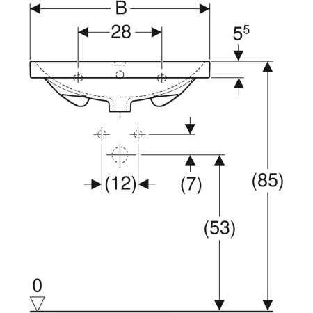500.620.01.2 Раковина Geberit Acanto Geberit  - Вид №3