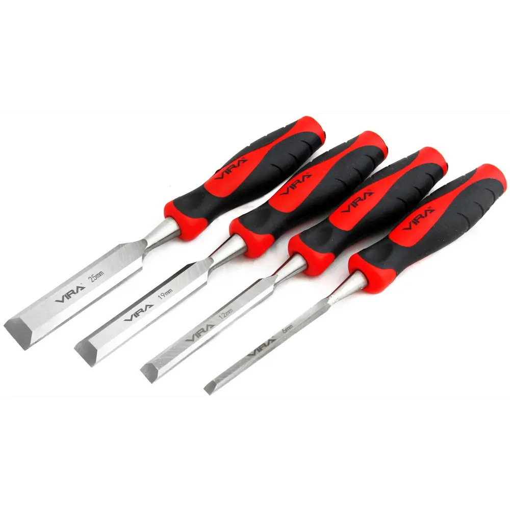 Набор стамесок VIRA 811044 4 шт. 140 мм - профессиональный инструмент для столярных работ 89402976 STLM-1456478