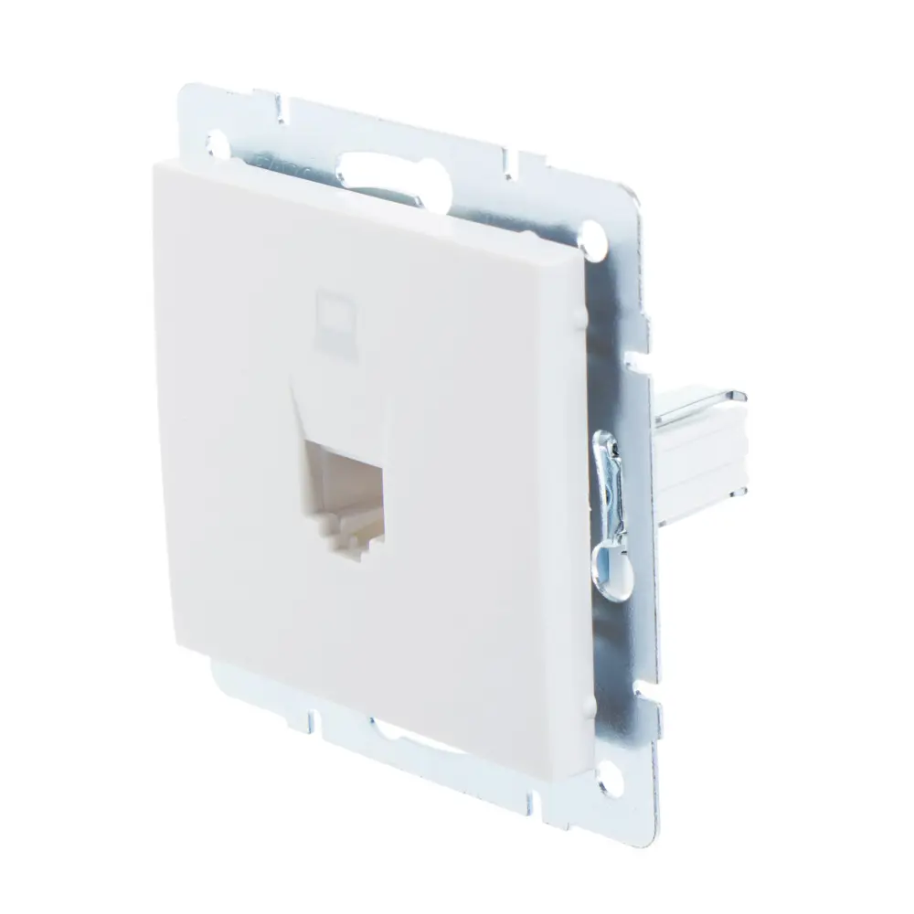 Розетка компьютерная встраиваемая Lezard Rain RJ45, цвет белый STLM-2046767 - Вид №2