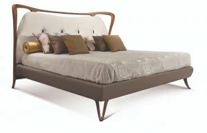 Bellotti Ezio Двуспальная кровать из массива ореха с мягким изголовьем Gea 2018-70