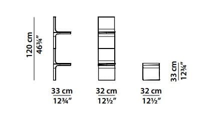 Бетонный модульный книжный шкаф Baxter HUGO ARCH-00145469 - Вид №8
