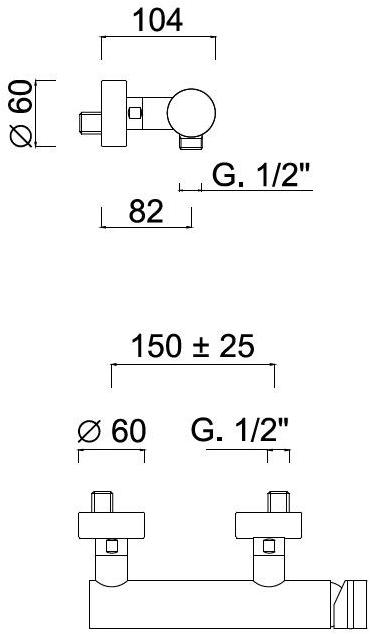 Rubinetteria Giulini Смеситель для душа с одной ручкой Myring Fmr0008 - Вид №1
