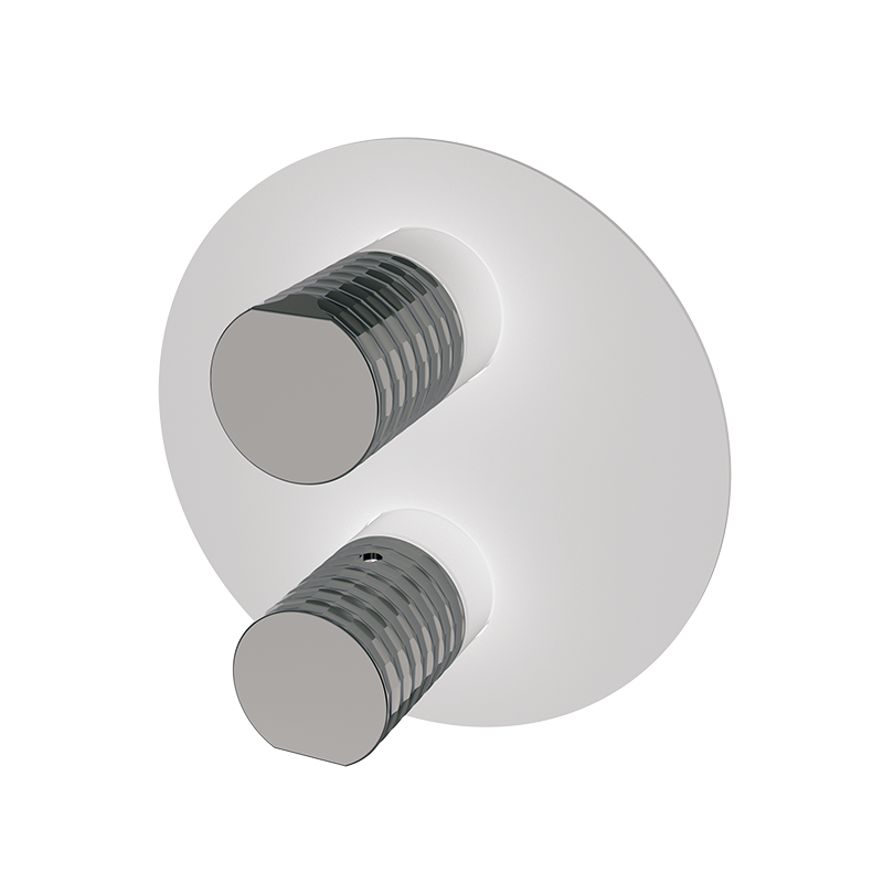 75110751 PREMIUM Белый Встроенный термостатический с запорным Белый-Хром GRB MIXERS Aura