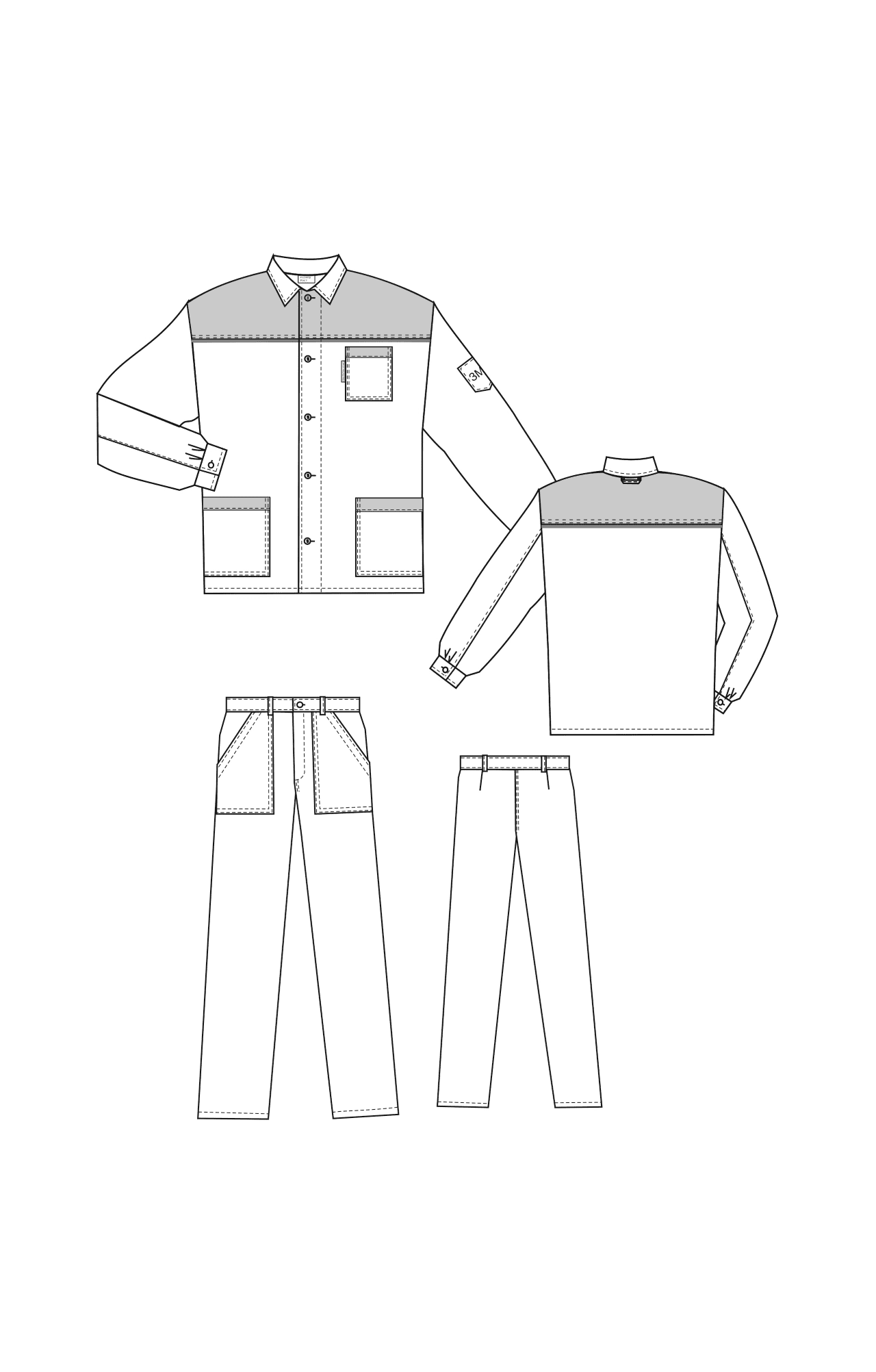 65435 Костюм "Труд" рабочий темно-серый  Летняя спецодежда  размер 60-62/182-188  - Вид №6