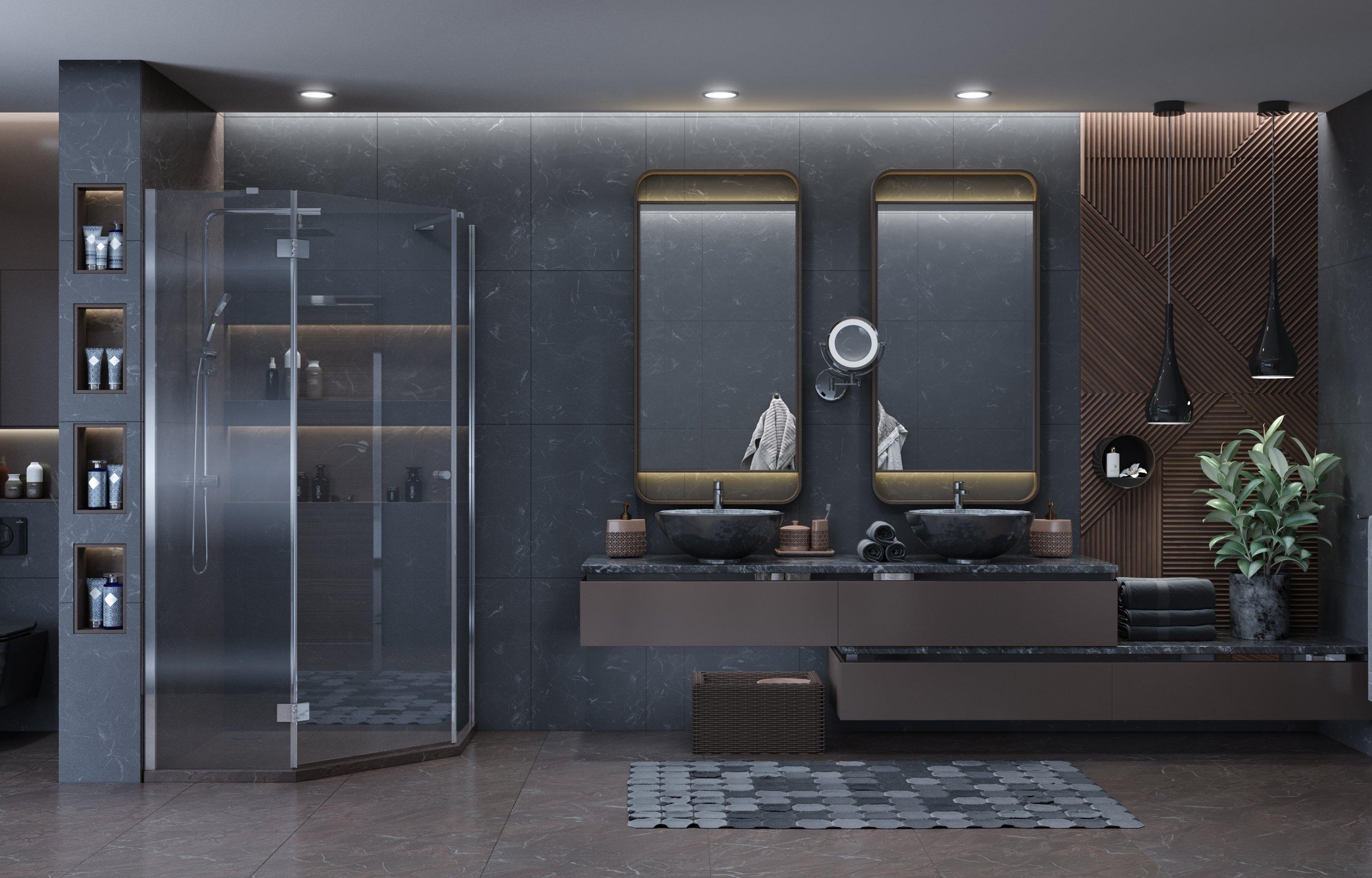 Душевое ограждение Ambassador Diamond 12011112L (1000x1000x2000), 1 место - Вид №2