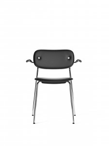 1110004-001H00ZZ MENU Обеденный стул, полностью обитый, с подлокотником, Хром Черный дуб | Дакар 0842