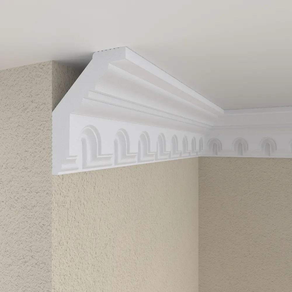 Плинтус потолочный полистирол Format 10509 KD белый 60х80х2000 мм STLM-2111584 - Вид №5