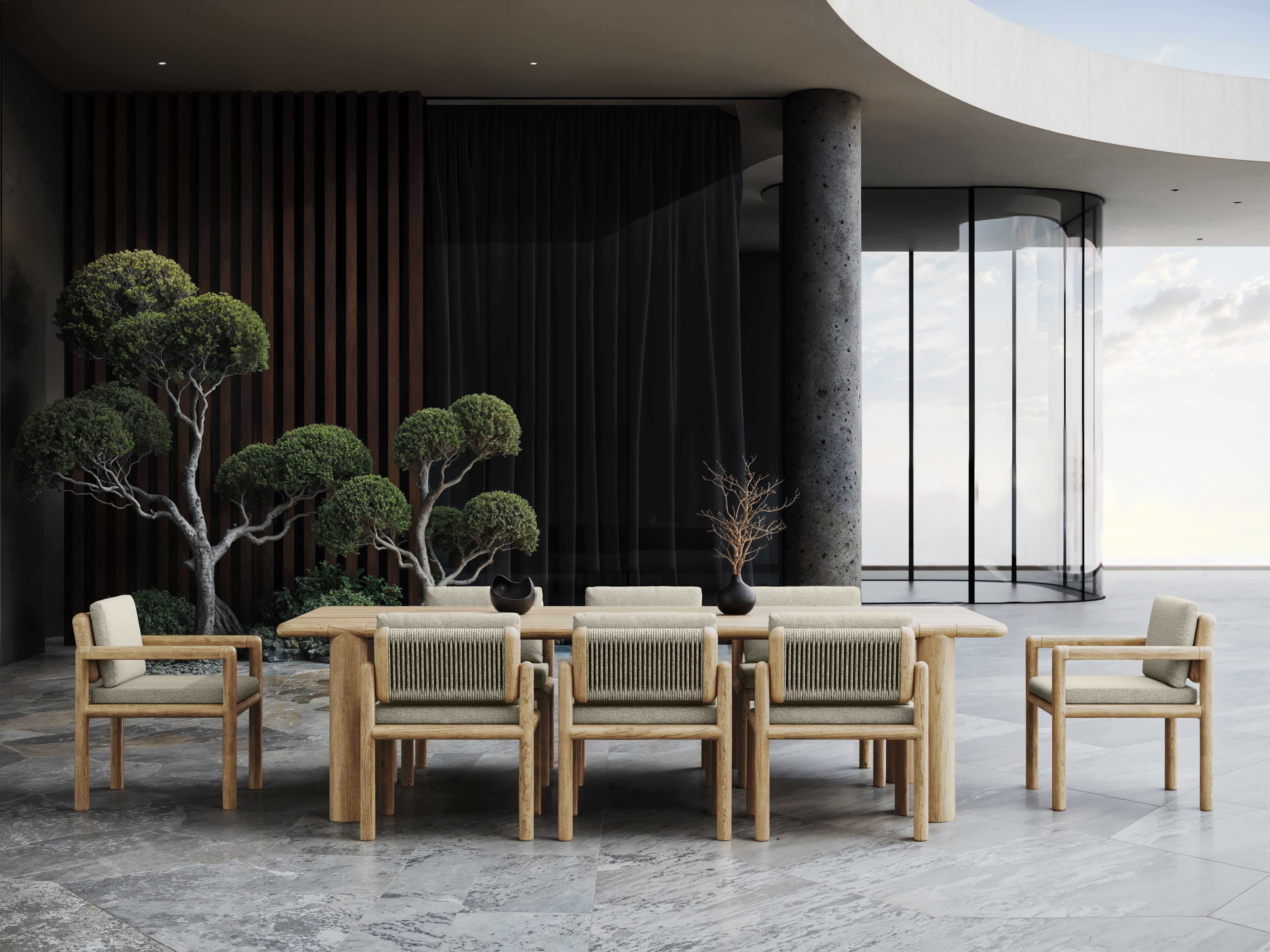 Тканевый садовый стул с подлокотниками SNOC Caleo ARCH-00116476 - Вид №3