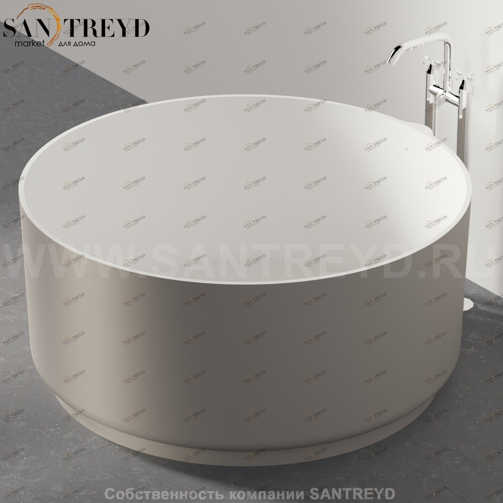 Ванна свободностоящая IN-OUT серая Agape IN -OUT AVAS1041ZL