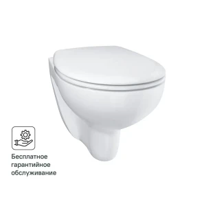 Унитаз подвесной Grohe Bau Ceramic 39351000 безободковый с микролифтом 81972284 STLM-2197433