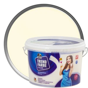 Краска водно-дисперсионная Trend Farbe цвет кремовый бисквит 2.5 л