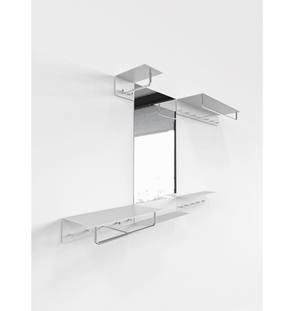 FROST Вешалка для верхней одежды UNU 200 » белая / полированная Алюминий / нержавеющая сталь Белый / полированный U4016-W  - Вид №2