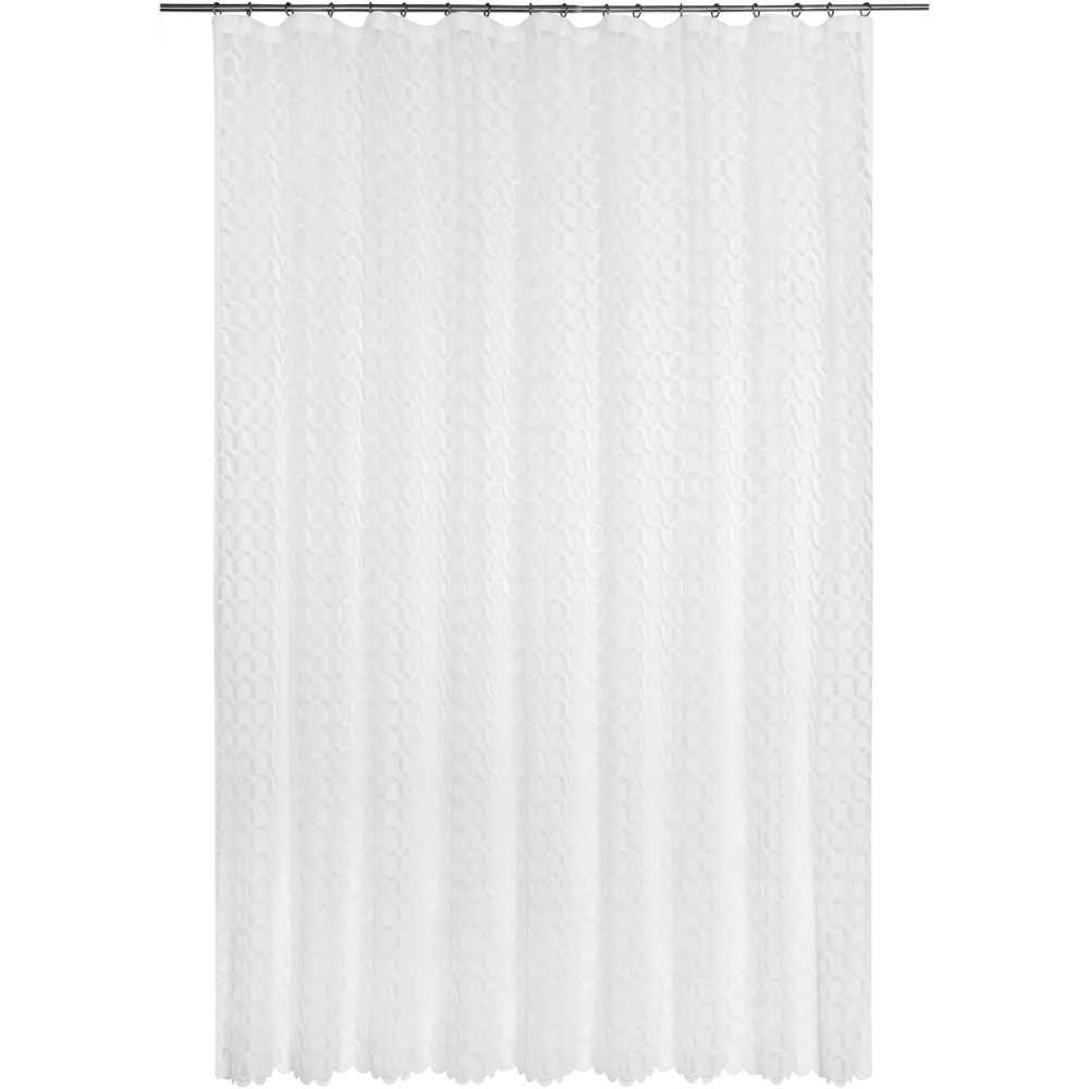 Тюль на ленте «Сканди», 250x260 см, геометрия, цвет белый AMORE MIO STLM-2193035