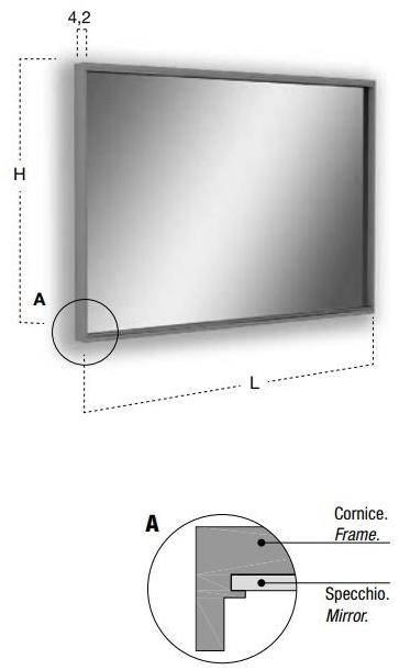 Antonio Lupi Design Прямоугольное настенное зеркало для ванной Bespoke Antoniolupi sun-id-1513182 - Вид №4