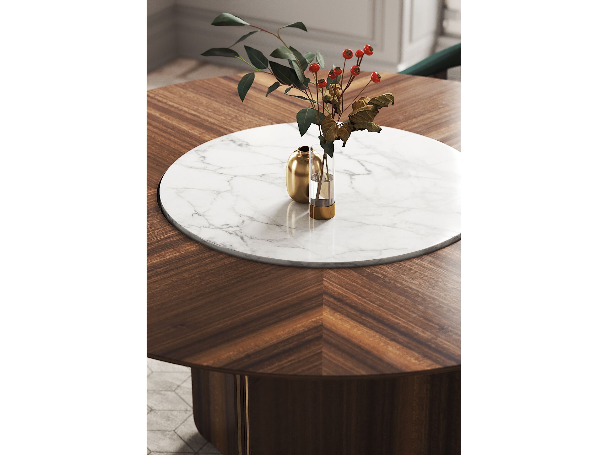 Круглый обеденный стол PRADDY Natur ARCH-00149956 - Вид №5