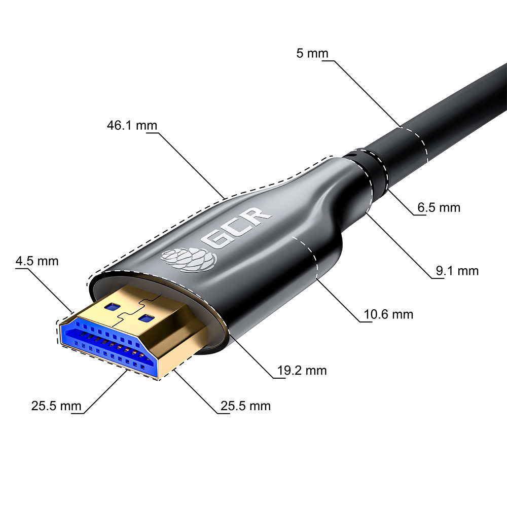GCR-52433 Gcr кабель 10.0m оптический hdmi 2.1 8k 60hz, для подключения smarttv, appletv, xbox series x, ps5, Greenconnect Santreyd  - Вид №1