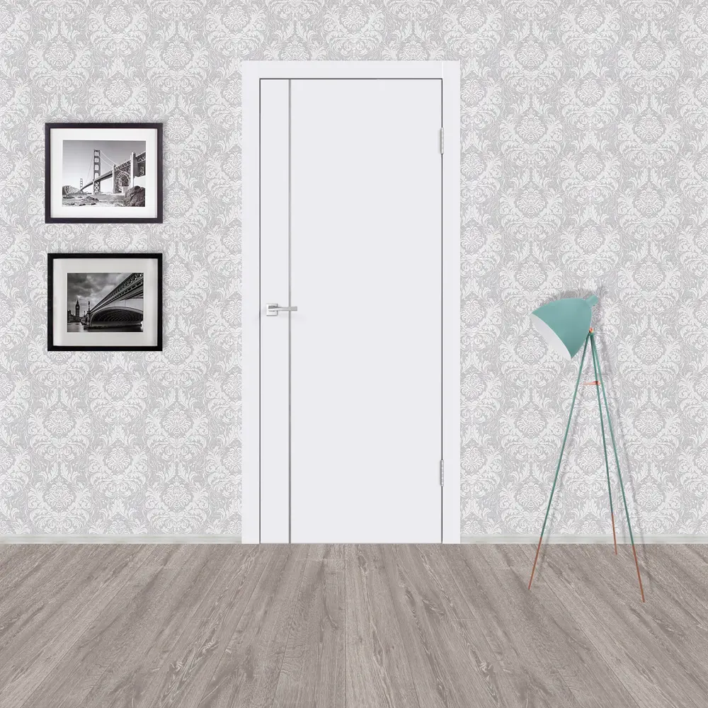 Дверь межкомнатная Смарт М1 глухая цвет белый 70х200 см (с замком) VELLDORIS STLM-2010706 - Вид №6