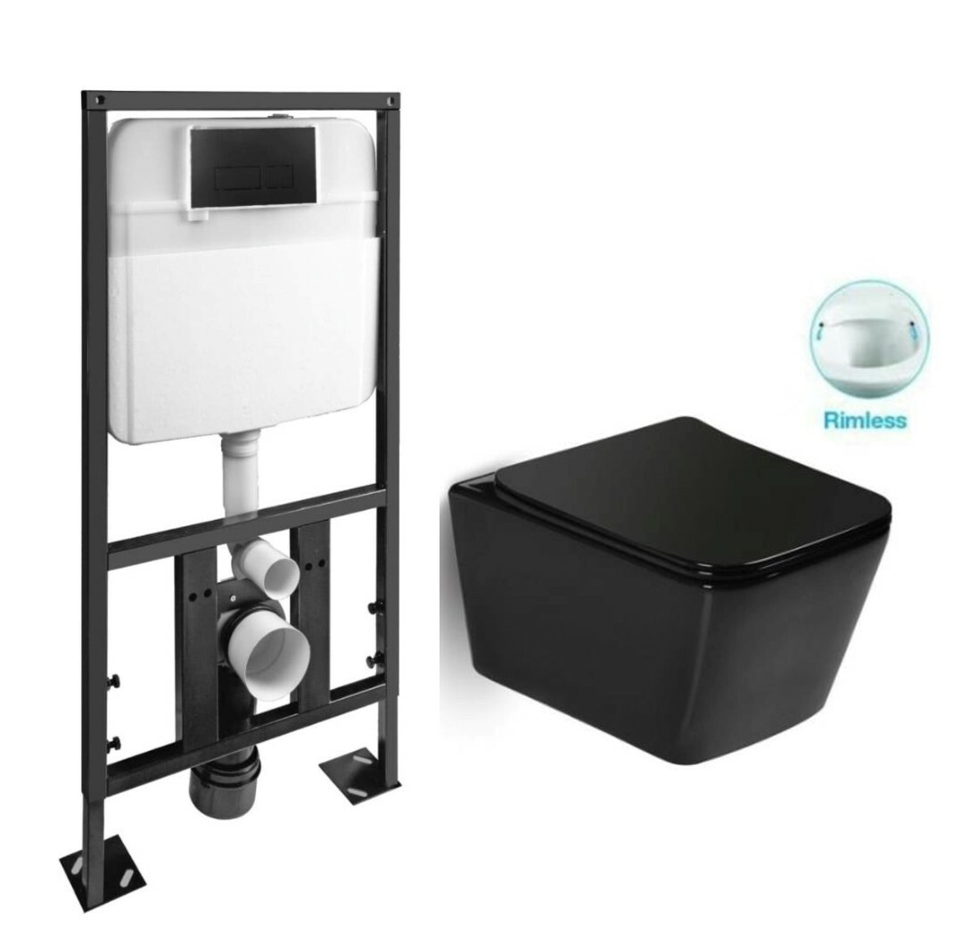 Подвесные унитазы SL-5004MB + SL-04 SANTILINE 