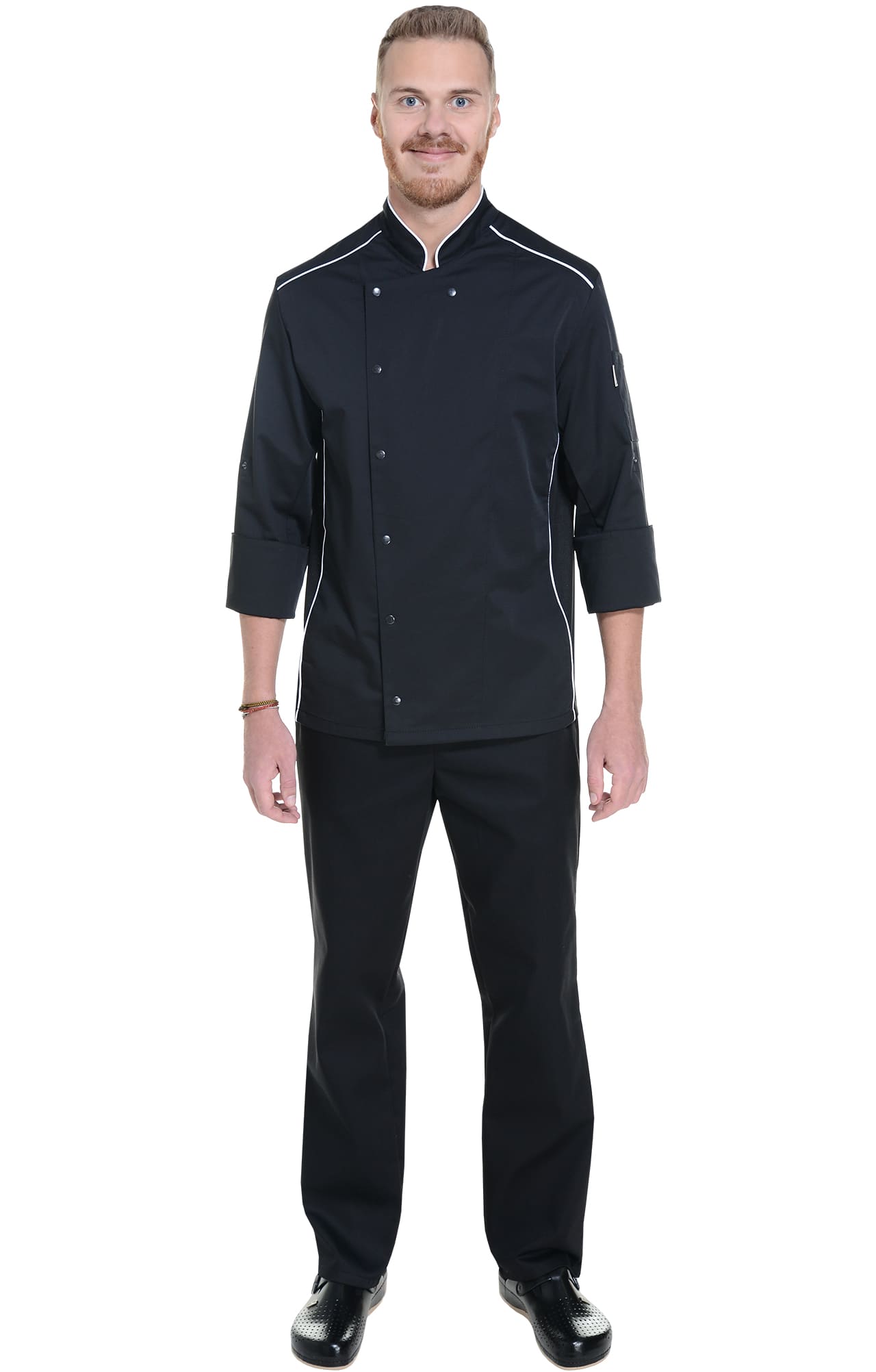 62610 Китель поварской black (черный) RICON  Повар  размер 58 (XXXXL)  - Вид №5