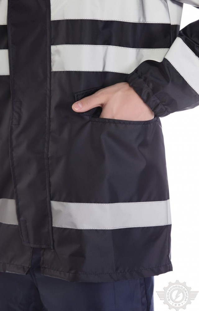 65800 Куртка-ветровка с СВП синяя  Непромокаемая спецодежда  размер 52-54/182-188  - Вид №8