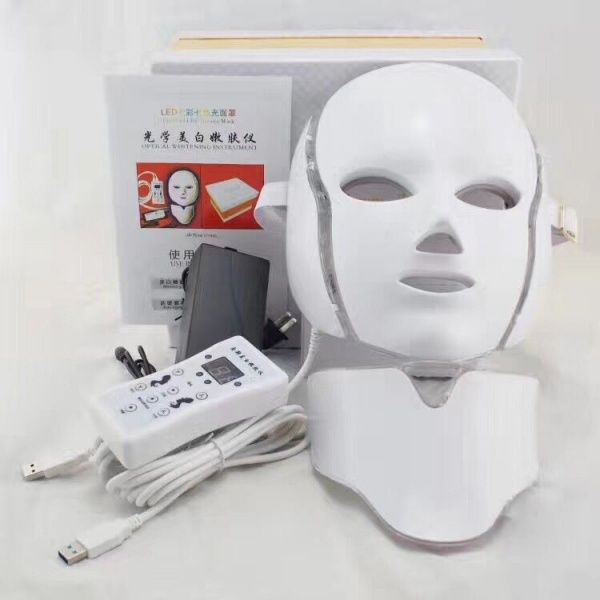 36710 Светодиодная LED маска с функцией микротоков и накладкой для шеи Beauty Star 