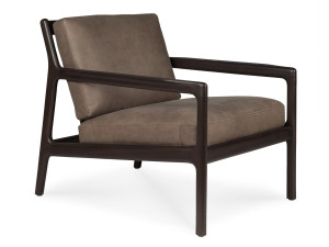 Кресло из нубука с подлокотниками