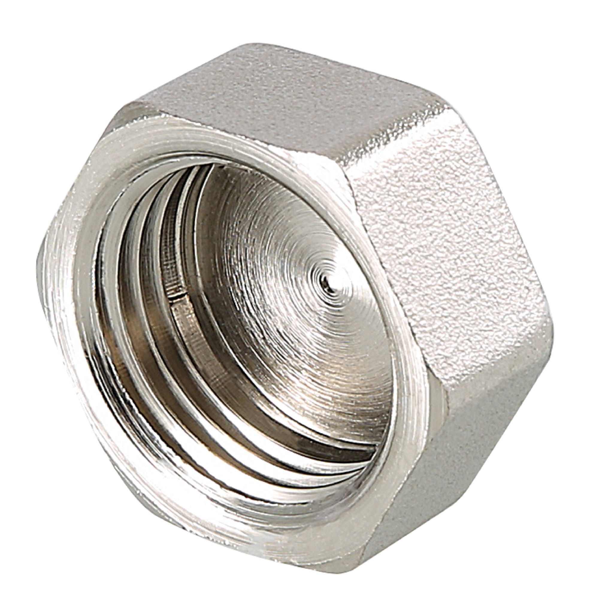 Заглушка Valtec 1¼" никелированная латунь для трубопроводов 82575766 STLM-0030375