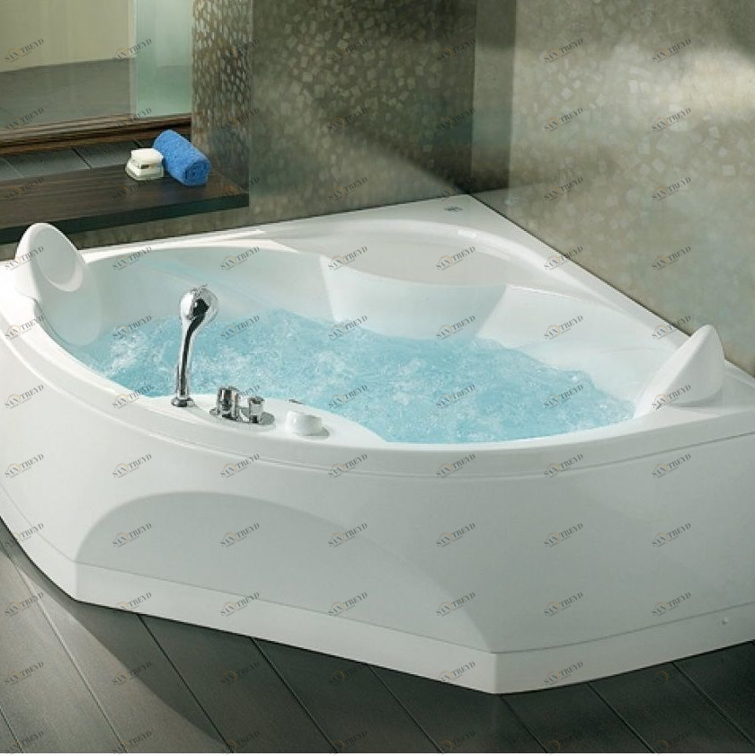 Ванна угловая с гидромассажем Greta 140 см Karolitalia BLUBLUEGRETABLUTWO
