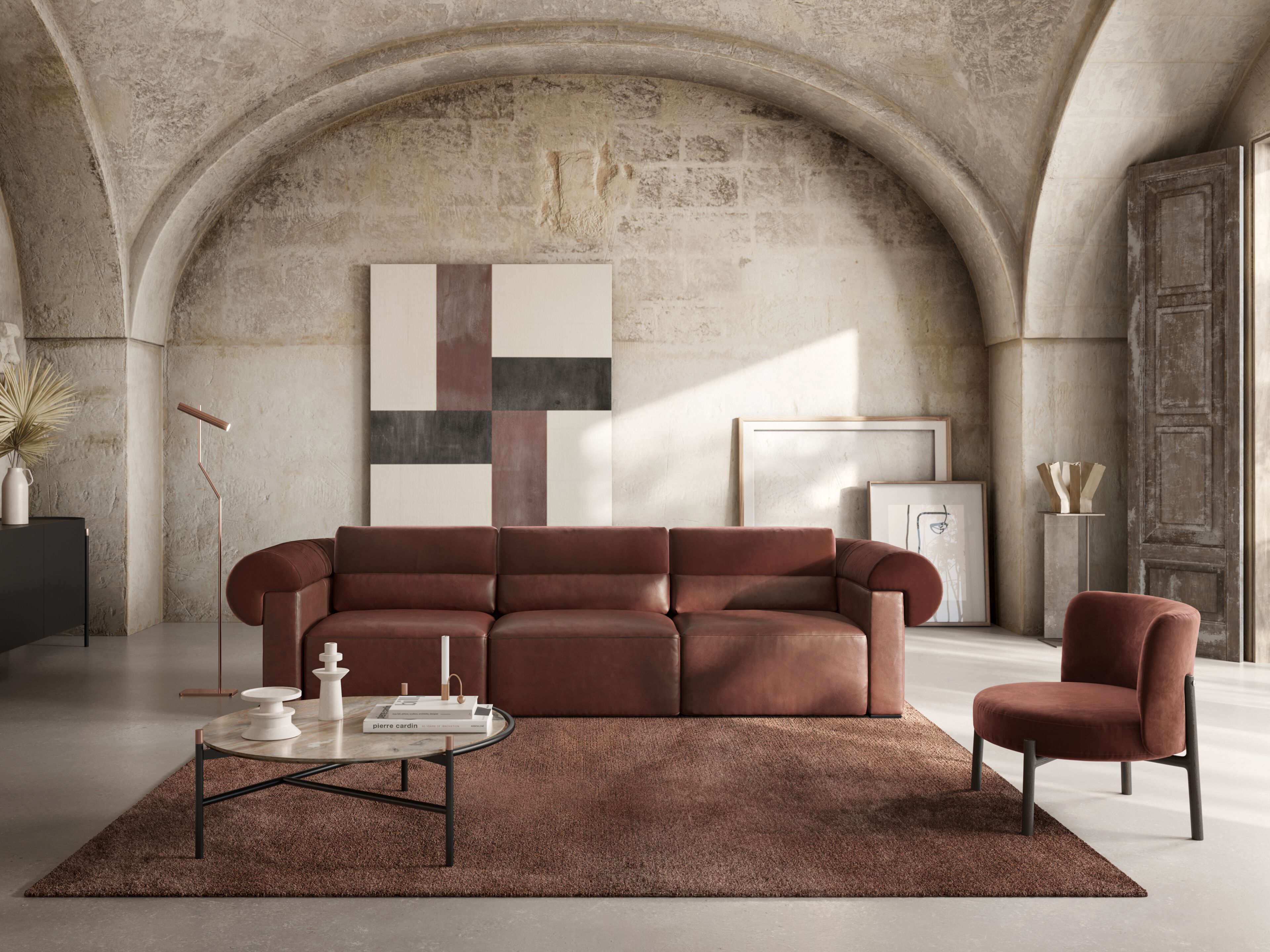 Кожаный диван Natuzzi Italia NEW CLASSIC ARCH-00073424 - Вид №10