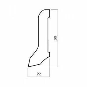 Плинтус La San Marco Profili Шпонированный Танганика 2500х60 мм.