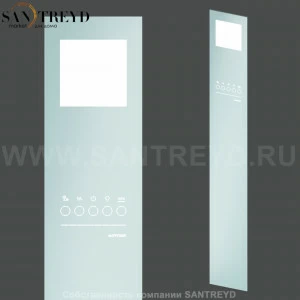 Effegibi TOUCH&STEAM 60 TS60 Встроенный парогенератор для турецкой бани, мощность - 6 кВт, объем - от 4,5 до 6,2 куб. м., производительность - 8,9 кг/час, отделка: каленное стекло с шелкографией и окрашенный аллюминий