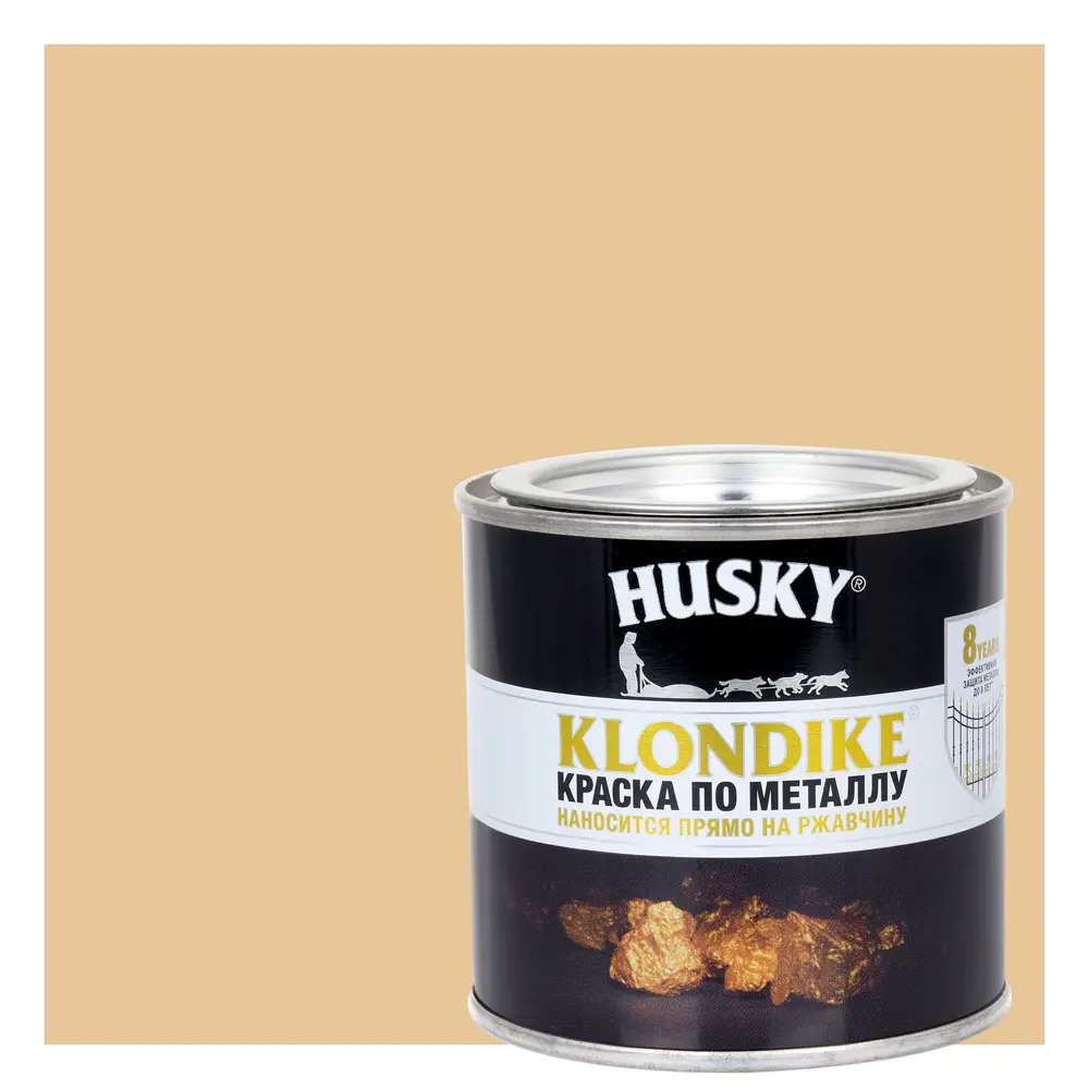 Краска по металлу Husky Klondike глянцевая цвет бежевый 0.25 RAL 1014 STLM-2143769