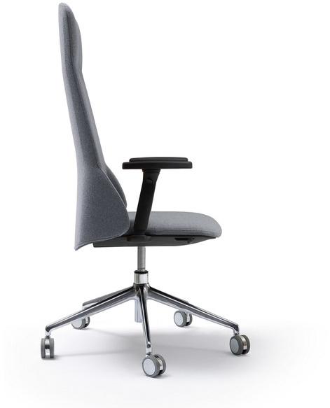 Quinti Sedute Кресло для руководителя из ткани с 5 спицами и подлокотниками Deep sun-id-1420571 - Вид №1