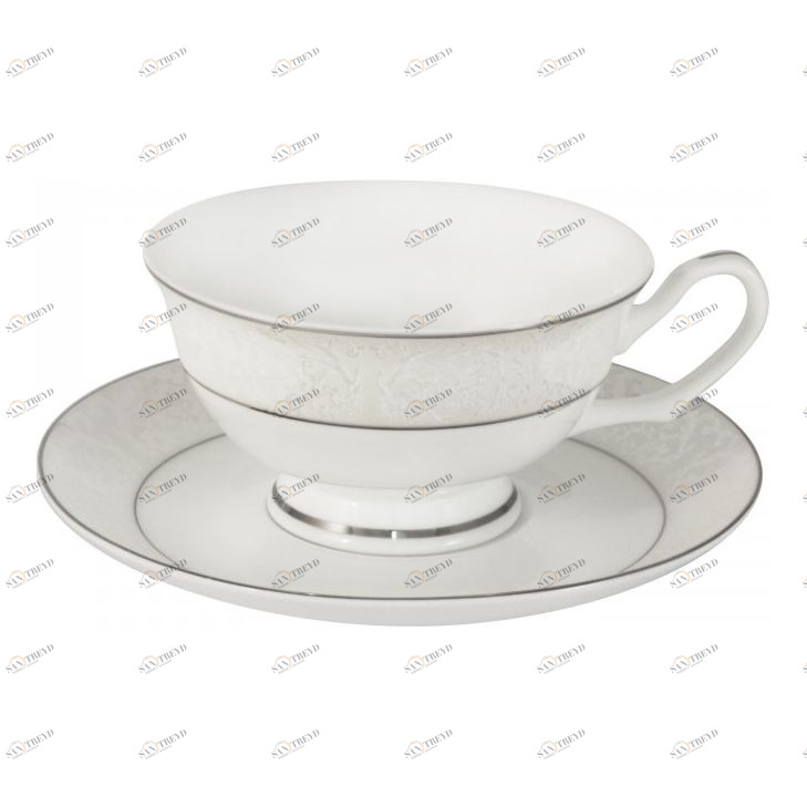 Чашка фарфоровая белая с блюдцем "Мелисента" ANNA LAFARG EMILY МЕЛИСЕНТА 00-3946875 Белый 