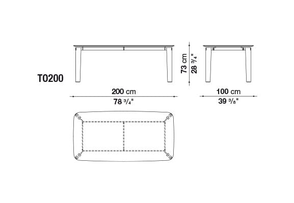 Прямоугольный мраморный стол B&B Italia OSKAR ARCH-00149761 - Вид №2