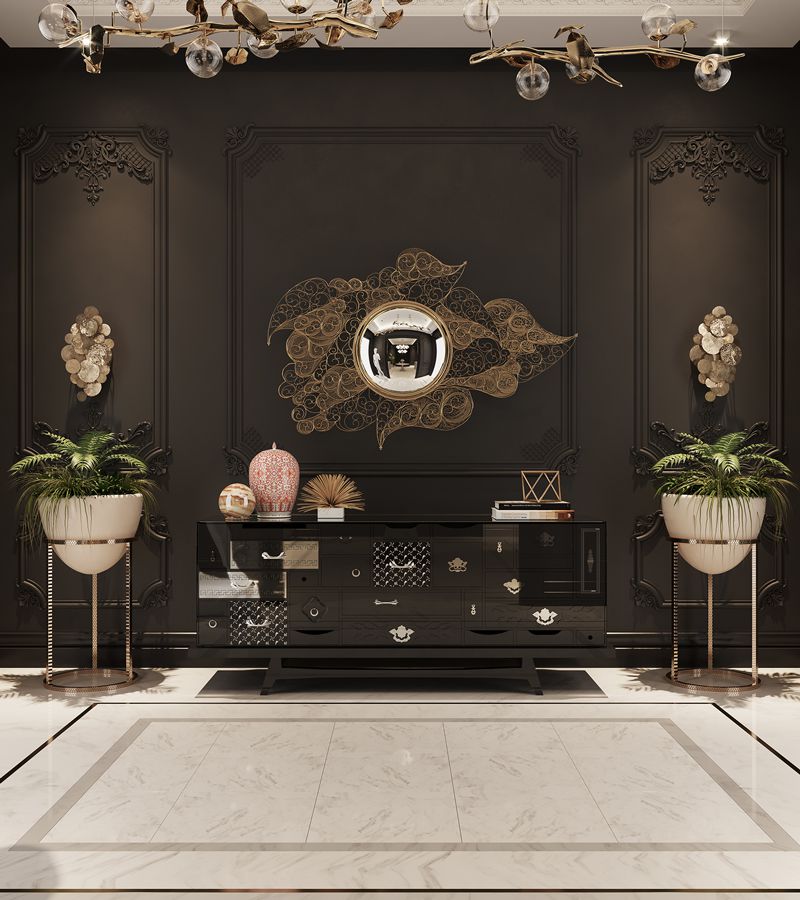 0-076 Черный буфет Mondrian  Boca Do Lobo  - Вид №14