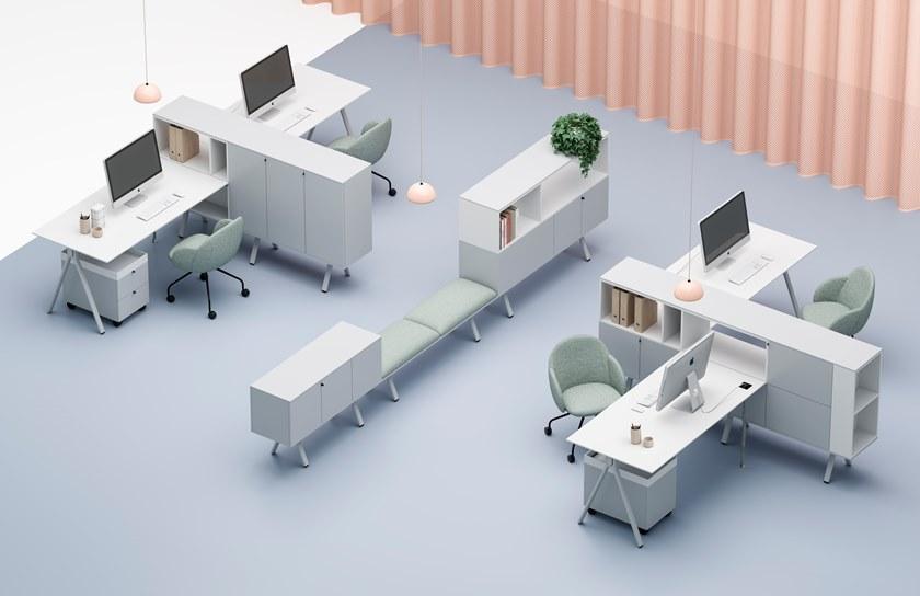 Archiutti Несколько рабочих станций со встроенной полкой Lay sun-id-1476552 - Вид №1