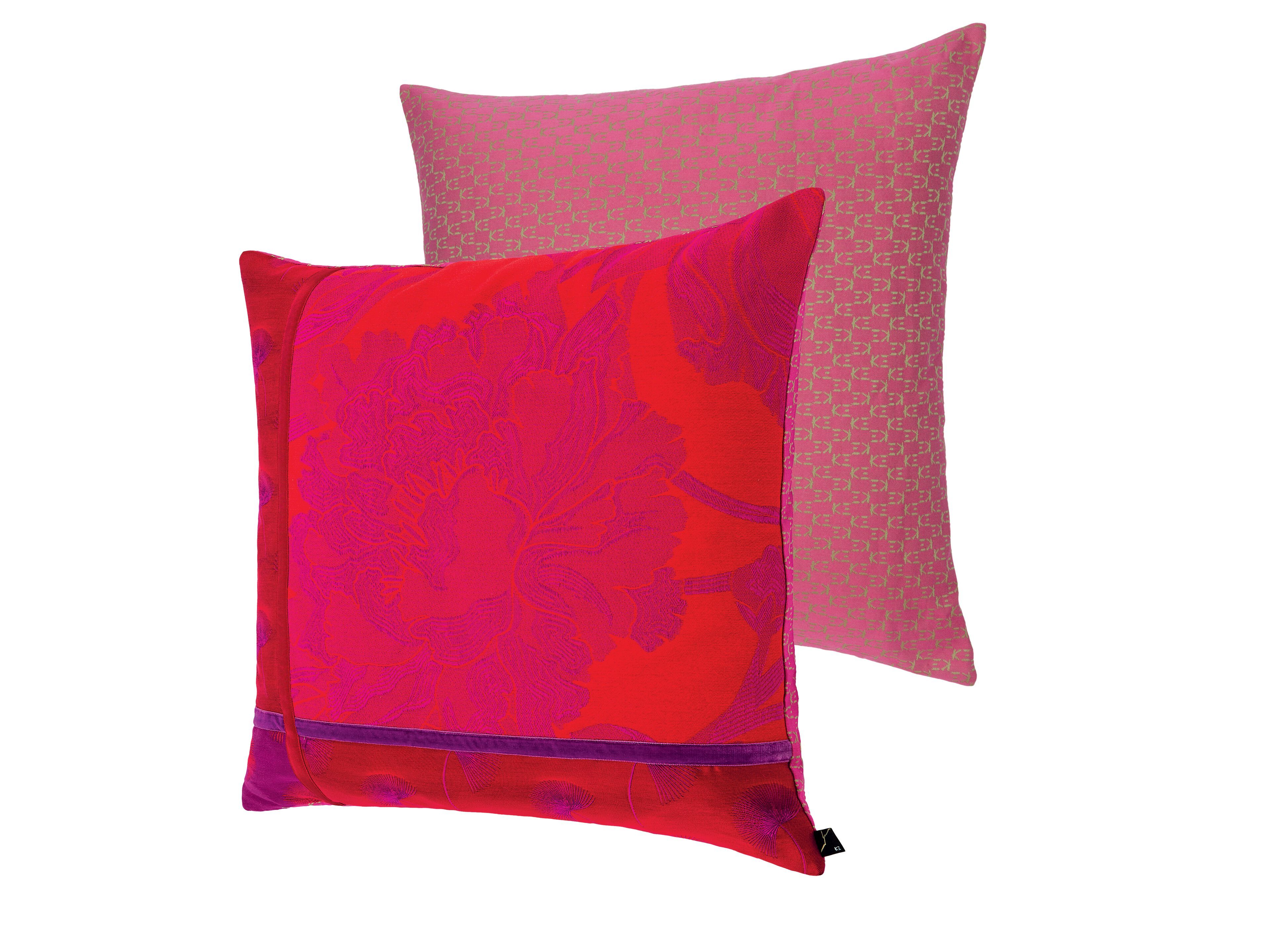 Квадратная подушка из ткани с цветочным рисунком K-3 Hana Pop ARCH-00070346 - Вид №3