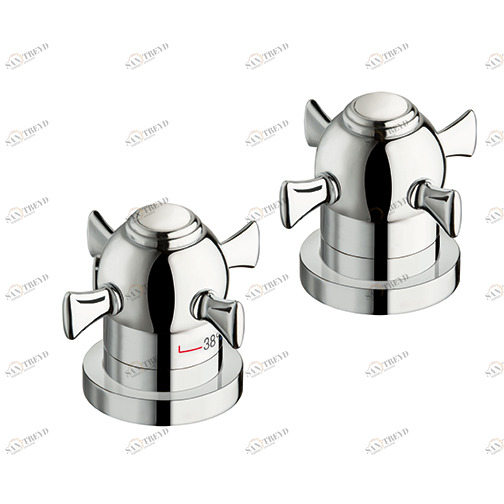 CRIXC142 Настольный термостатический смеситель для ванны с переключателем на 2 выхода Cristina Rubinetterie 