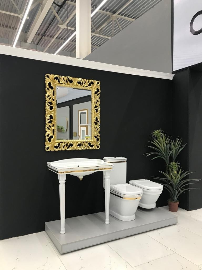 AN360-00CB00E-AD00 ANTIK Унитаз напольный с биде ДЕКОР ЗОЛОТО Creavit Antik  - Вид №3