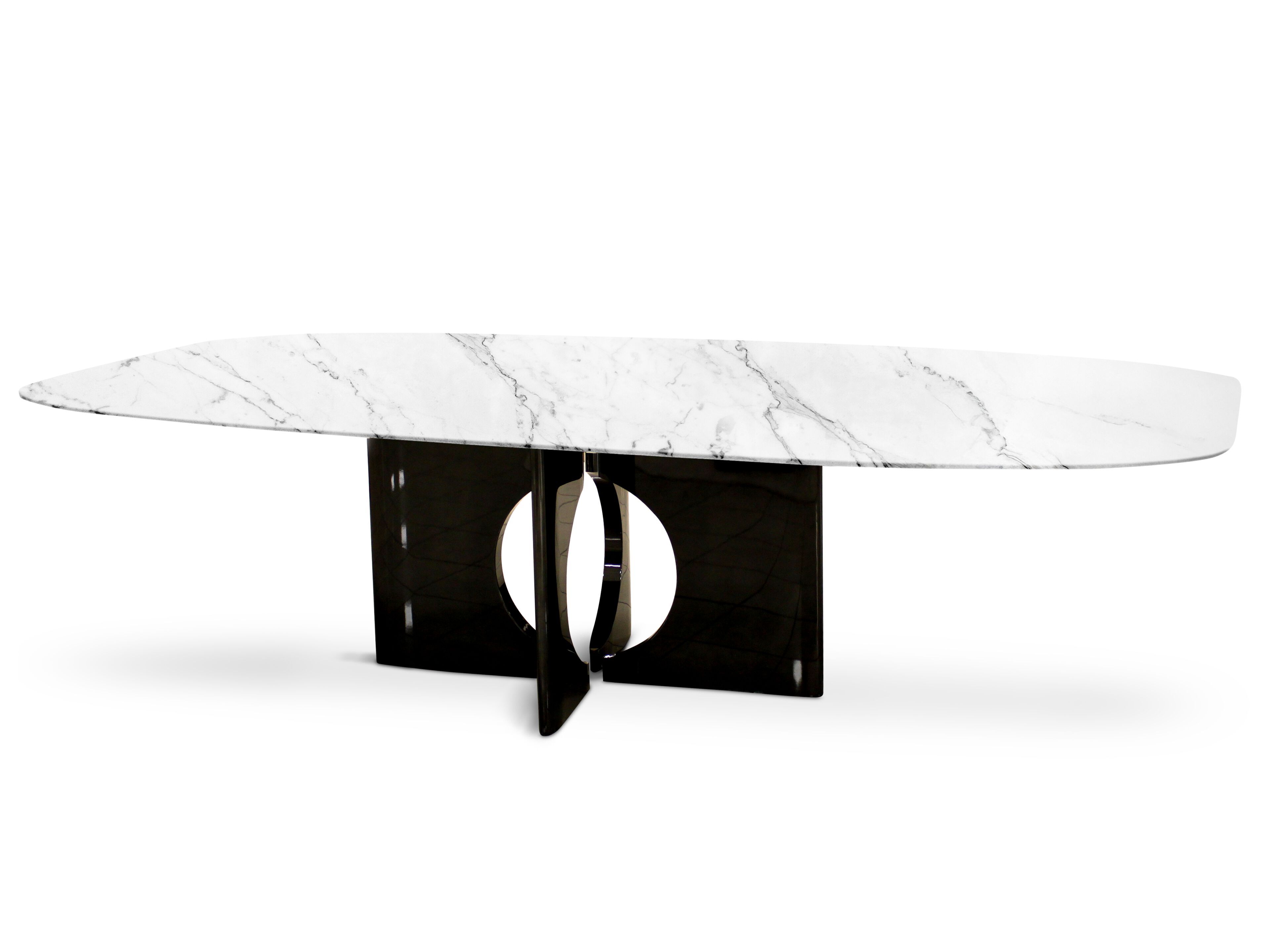 Мраморный и деревянный бочковый стол Casamania & Horm BRION ARCH-00150326