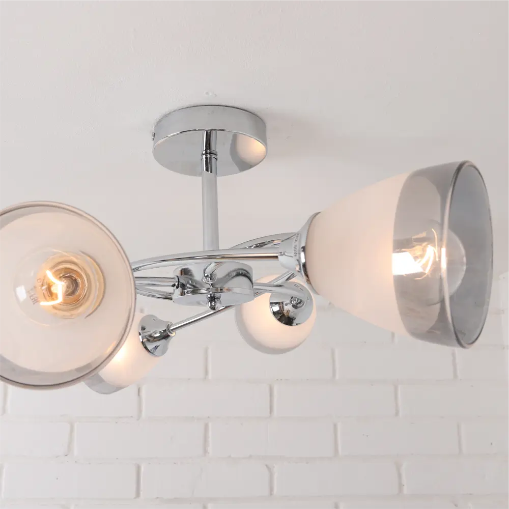 Люстра потолочная «Costa» 24000-4 4 лампы 12 м² цвет серебристый SCHAFFNER STLM-2120557 - Вид №7