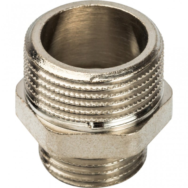 Ниппель переходной НН 3/4х1/2" никель STOUT SFT0004003412 - Вид №2