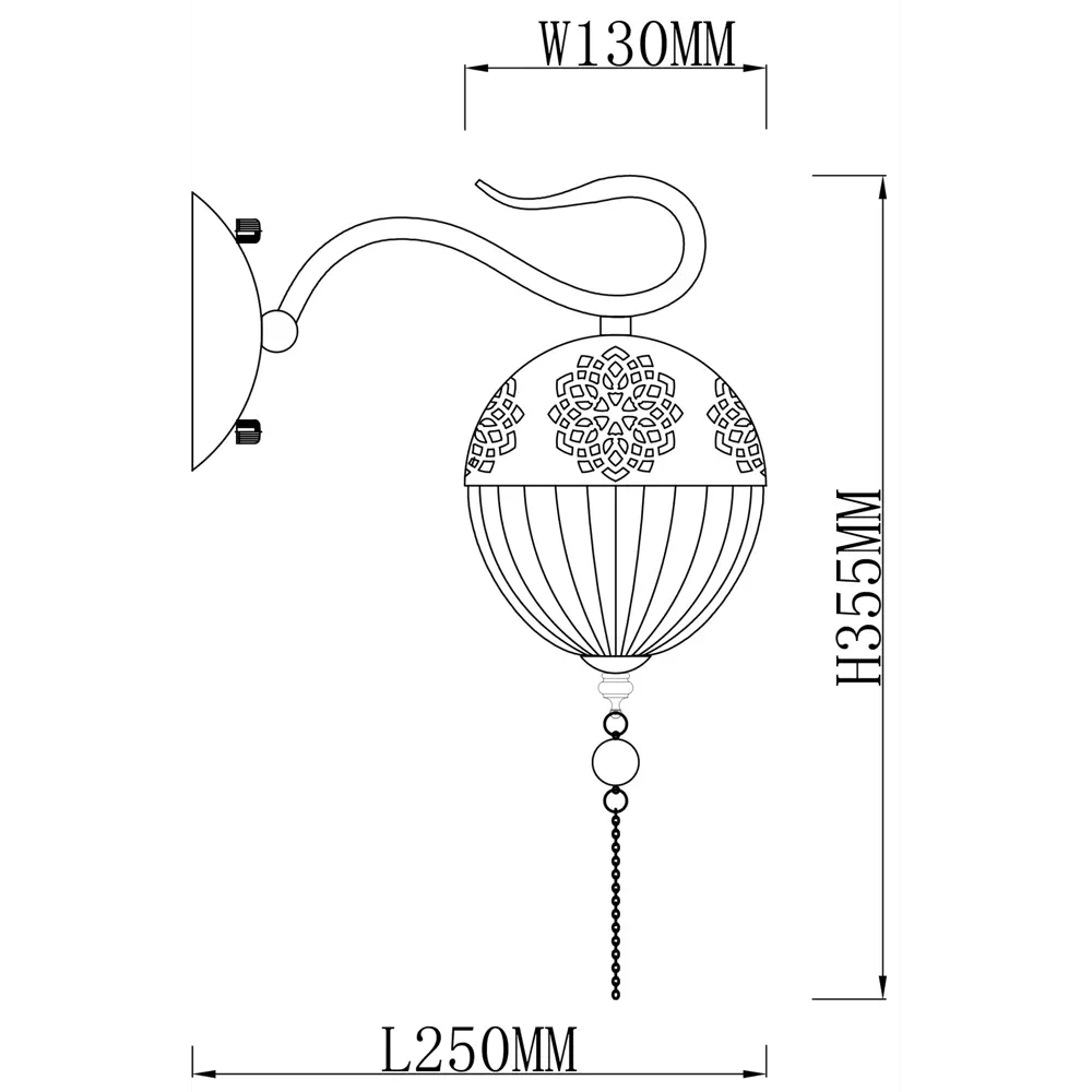 Бра «Faberge» 594/1А 1хЕ14х40 Вт цвет античная бронза Escada STLM-2029856 - Вид №6
